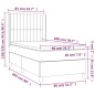 vidaXL Cama box spring con colchón terciopelo negro 80x200 cm vidaXL Cama box spring con colchón terciopelo negro 80x200 cm