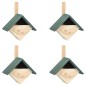 vidaXL Casa para pájaros 4 unidades madera de abeto 24x16x30 cm vidaXL Casa para pájaros 4 unidades madera de abeto 24x16x30 cm