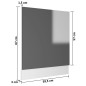 vidaXL Panel para lavavajillas contrachapada gris brillo 59,5x3x67 cm vidaXL Panel para lavavajillas contrachapada gris brillo 59,5x3x67 cm