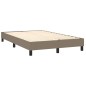 vidaXL Cama box spring con colchón y LED tela gris taupe 120x200 cm vidaXL Cama box spring con colchón y LED tela gris taupe 120x200 cm