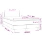 vidaXL Cama box spring con colchón y LED tela gris taupe 120x200 cm vidaXL Cama box spring con colchón y LED tela gris taupe 120x200 cm
