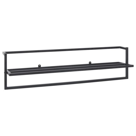 vidaXL Toallero de hierro negro 95x25x22 cm