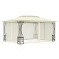 vidaXL Cenador con redes color crema 300x400x265 cm vidaXL Cenador con redes color crema 300x400x265 cm