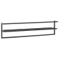 vidaXL Toallero de hierro negro 95x25x22 cm vidaXL Toallero de hierro negro 95x25x22 cm