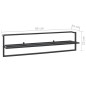 vidaXL Toallero de hierro negro 95x25x22 cm vidaXL Toallero de hierro negro 95x25x22 cm