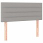 vidaXL Cama box spring colchón y luces LED tela gris claro 90x190 cm vidaXL Cama box spring colchón y luces LED tela gris claro 90x190 cm