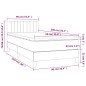 vidaXL Cama box spring colchón y luces LED tela gris claro 90x200 cm vidaXL Cama box spring colchón y luces LED tela gris claro 90x200 cm
