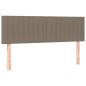 vidaXL Cama box spring colchón y luces LED tela gris taupe 140x200 cm vidaXL Cama box spring colchón y luces LED tela gris taupe 140x200 cm
