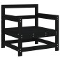 vidaXL Juego de muebles de jardín 7 piezas madera maciza de pino negro vidaXL Juego de muebles de jardín 7 piezas madera maciza de pino negro