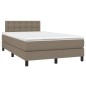 vidaXL Cama box spring con colchón y LED tela gris taupe 120x200 cm vidaXL Cama box spring con colchón y LED tela gris taupe 120x200 cm