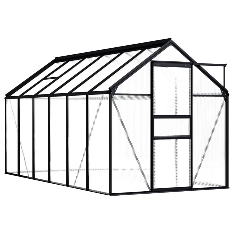 vidaXL Invernadero de aluminio gris antracita 7,03 m² vidaXL Invernadero de aluminio gris antracita 7,03 m²