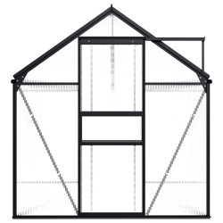vidaXL Invernadero de aluminio gris antracita 7,03 m²