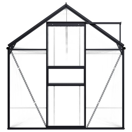 vidaXL Invernadero de aluminio gris antracita 7,03 m²