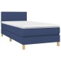 vidaXL Cama box spring colchón y luces LED tela azul 80x200 cm vidaXL Cama box spring colchón y luces LED tela azul 80x200 cm