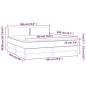 vidaXL Cama box spring con colchón tela y LED gris claro 180x200 cm vidaXL Cama box spring con colchón tela y LED gris claro 180x200 cm