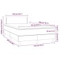 vidaXL Cama box spring con colchón y LED tela marrón oscuro 120x200 cm vidaXL Cama box spring con colchón y LED tela marrón oscuro 120x200 cm