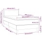 vidaXL Cama box spring con colchón tela y LED gris claro 100x200 cm vidaXL Cama box spring con colchón tela y LED gris claro 100x200 cm