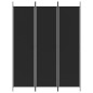 vidaXL Biombo divisor de 3 paneles de tela negro 150x200 cm vidaXL Biombo divisor de 3 paneles de tela negro 150x200 cm