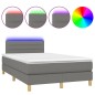 vidaXL Cama box spring con colchón y LED tela gris oscuro 120x200 cm vidaXL Cama box spring con colchón y LED tela gris oscuro 120x200 cm