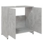 vidaXL Armario de baño madera contrachapada gris hormigón 60x33x61 cm