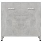 vidaXL Armario de baño madera contrachapada gris hormigón 60x33x61 cm