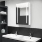 vidaXL Armario de baño con espejo LED blanco brillante 50x13x70 cm vidaXL Armario de baño con espejo LED blanco brillante 50x13x70 cm