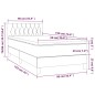vidaXL Cama box spring con colchón y LED tela crema 90x190 cm vidaXL Cama box spring con colchón y LED tela crema 90x190 cm