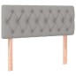 vidaXL Cama box spring con colchón tela y LED gris claro 90x190 cm vidaXL Cama box spring con colchón tela y LED gris claro 90x190 cm