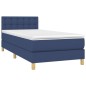 vidaXL Cama box spring con colchón y LED tela azul 80x200 cm vidaXL Cama box spring con colchón y LED tela azul 80x200 cm