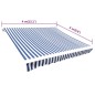 vidaXL Toldo de lona azul y blanco 4x3 m (sin estructura) vidaXL Toldo de lona azul y blanco 4x3 m (sin estructura)