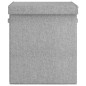 vidaXL Cesto ropa sucia plegable lino sintético gris 51x34,5x59,5 cm vidaXL Cesto ropa sucia plegable lino sintético gris 51x34,5x59,5 cm