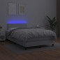 vidaXL Cama box spring colchón y LED cuero sintético blanco 120x200 cm vidaXL Cama box spring colchón y LED cuero sintético blanco 120x200 cm