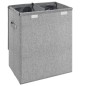 vidaXL Cesto ropa sucia plegable lino sintético gris 51x34,5x59,5 cm vidaXL Cesto ropa sucia plegable lino sintético gris 51x34,5x59,5 cm