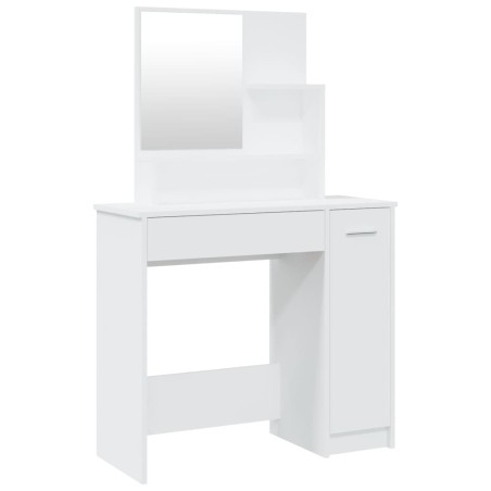 vidaXL Tocador con espejo blanco 86,5x35x136 cm