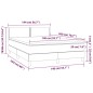 vidaXL Cama box spring colchón LED cuero sintético capuchino 140x200cm vidaXL Cama box spring colchón LED cuero sintético capuchino 140x200cm