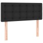 vidaXL Cama box spring y colchón LED cuero sintético negro 90x200 cm vidaXL Cama box spring y colchón LED cuero sintético negro 90x200 cm