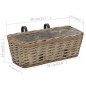 vidaXL Jardinera de balcón con forro PE 40 cm 2 unidades vidaXL Jardinera de balcón con forro PE 40 cm 2 unidades