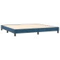 vidaXL Cama box spring colchón y LED terciopelo azul oscuro 200x200 cm vidaXL Cama box spring colchón y LED terciopelo azul oscuro 200x200 cm