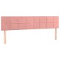 vidaXL Cama box spring colchón y LED terciopelo rosa 200x200 cm vidaXL Cama box spring colchón y LED terciopelo rosa 200x200 cm