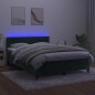 vidaXL Cama box spring colchón y LED terciopelo verde oscuro 140x200cm vidaXL Cama box spring colchón y LED terciopelo verde oscuro 140x200cm