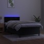 vidaXL Cama box spring colchón y LED terciopelo negro 90x190 cm vidaXL Cama box spring colchón y LED terciopelo negro 90x190 cm
