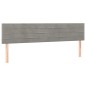 vidaXL Cama box spring colchón y LED terciopelo gris claro 180x200 cm vidaXL Cama box spring colchón y LED terciopelo gris claro 180x200 cm