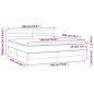 vidaXL Cama box spring colchón y LED terciopelo gris claro 180x200 cm vidaXL Cama box spring colchón y LED terciopelo gris claro 180x200 cm
