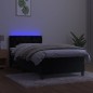 vidaXL Cama box spring colchón y LED terciopelo negro 80x200 cm vidaXL Cama box spring colchón y LED terciopelo negro 80x200 cm