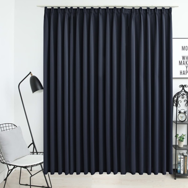 vidaXL Cortina opaca con ganchos gris antracita 290x245 cm vidaXL Cortina opaca con ganchos gris antracita 290x245 cm