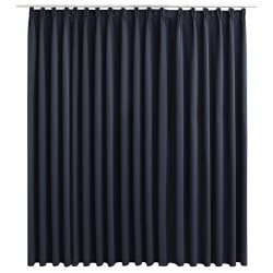 vidaXL Cortina opaca con ganchos gris antracita 290x245 cm