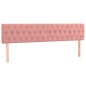 vidaXL Cama box spring colchón y LED terciopelo rosa 200x200 cm vidaXL Cama box spring colchón y LED terciopelo rosa 200x200 cm