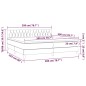 vidaXL Cama box spring colchón y LED terciopelo rosa 200x200 cm vidaXL Cama box spring colchón y LED terciopelo rosa 200x200 cm