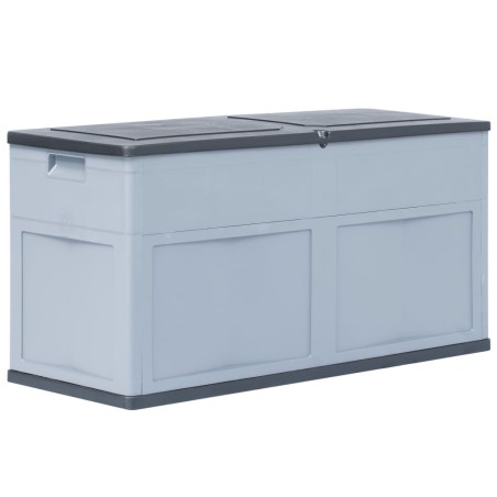 vidaXL Caja de almacenamiento 320 L gris y negro