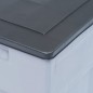 vidaXL Caja de almacenamiento 320 L gris y negro vidaXL Caja de almacenamiento 320 L gris y negro